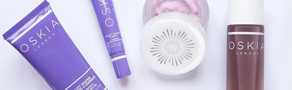 OSKIA Violet Water Clearing Cleanser 100ml VIOLET WATER CLEARING CLEANSER BLEMISH CONTROL FACIAL CLEANSING GEL - VW Range