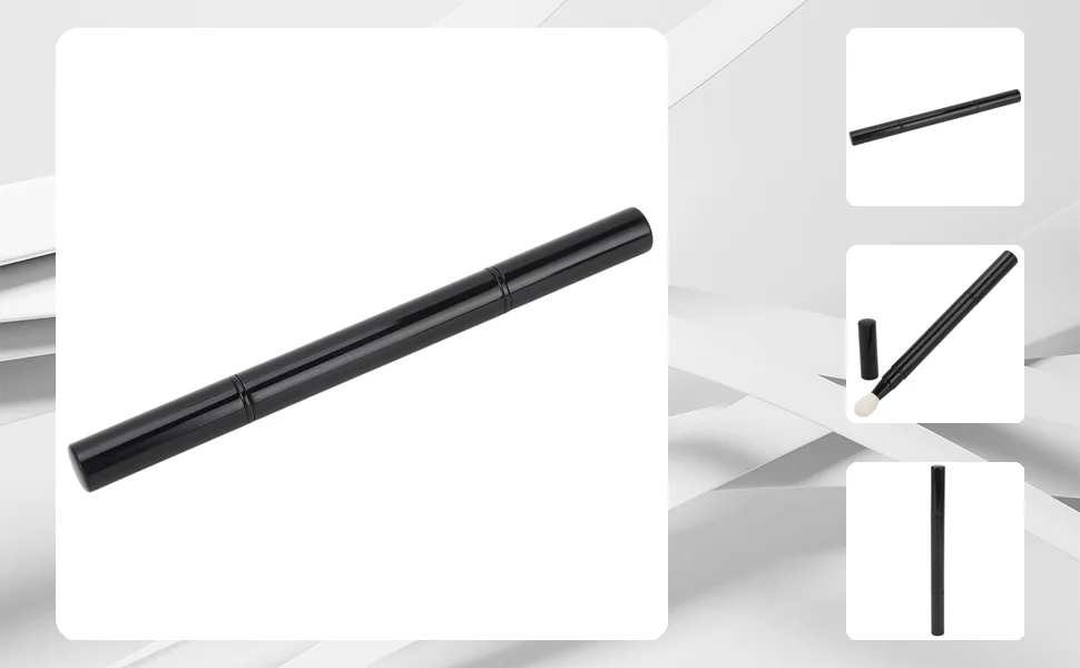 Dual Eyeshadow Brush Retractable Easy To Apply Clean Soft Bristles Eye Makeup Tool Double Sided for Travel - 1410230068111-1