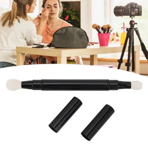 Dual Eyeshadow Brush Retractable Easy To Apply Clean Soft Bristles Eye Makeup Tool Double Sided for Travel - product information 20
