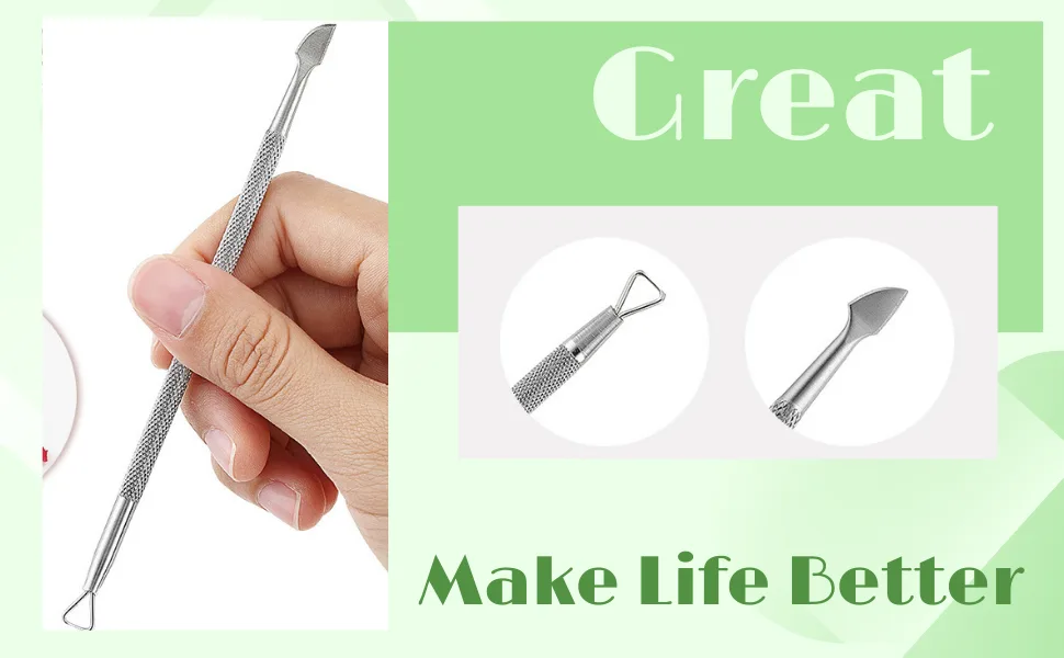 Clyhon Gel Nail Remover Triangle Cuticle Pusher Scraper Manicure and Pedicure Tool - 2 UK