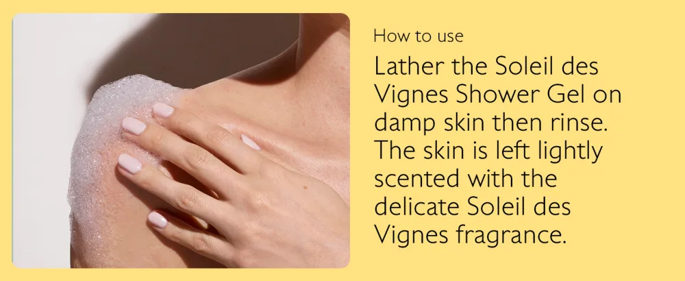 Caudalie Soleil des Vignes Shower Gel - 200 mL - How to use
