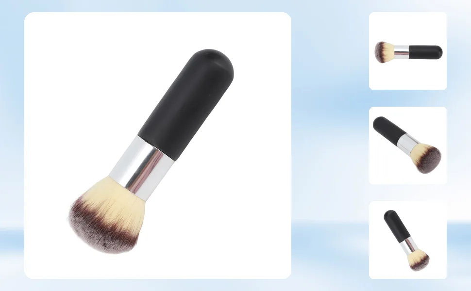 Powder Makeup Brush Matte Handle Makeup Setting Brush Comfortable Grip for Salon Use - 1410230067611-1