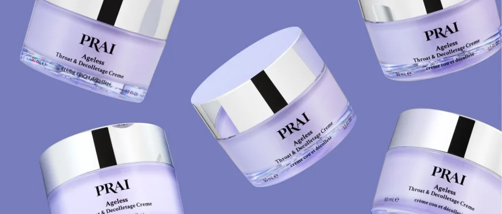Ageless Ionic Microcurrent Vibrating Device - Collagen-Boosting Microcurrent Device with Gentle Vibration - Ideal for Jawline Neck and D colletage Firming & Hydration - Five lilac jars with silver lid falling from the sky