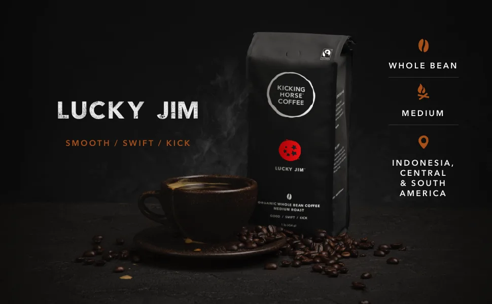 Kicking Horse Coffee, Smart Ass, Medium Roast, Whole Bean, 2.2 Pound - Certified Organic, Fairtrade, Kosher Coffee - product information 1