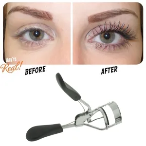 YNR Professional Eyelash Curlers Beauty Tools Stylish Make Up Applicator Rose Gold - eyelash curler before and after effect