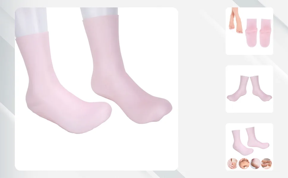 Soft Silicone Moisturizing Socks Absorption Pressure Relief Prevent Cracking Silicone Moisturizing Socks Prevent Cracking Silicone Socks. for Women Men (S) EIMSOAHb8pmkwiysc-11 - 1411220105211-1