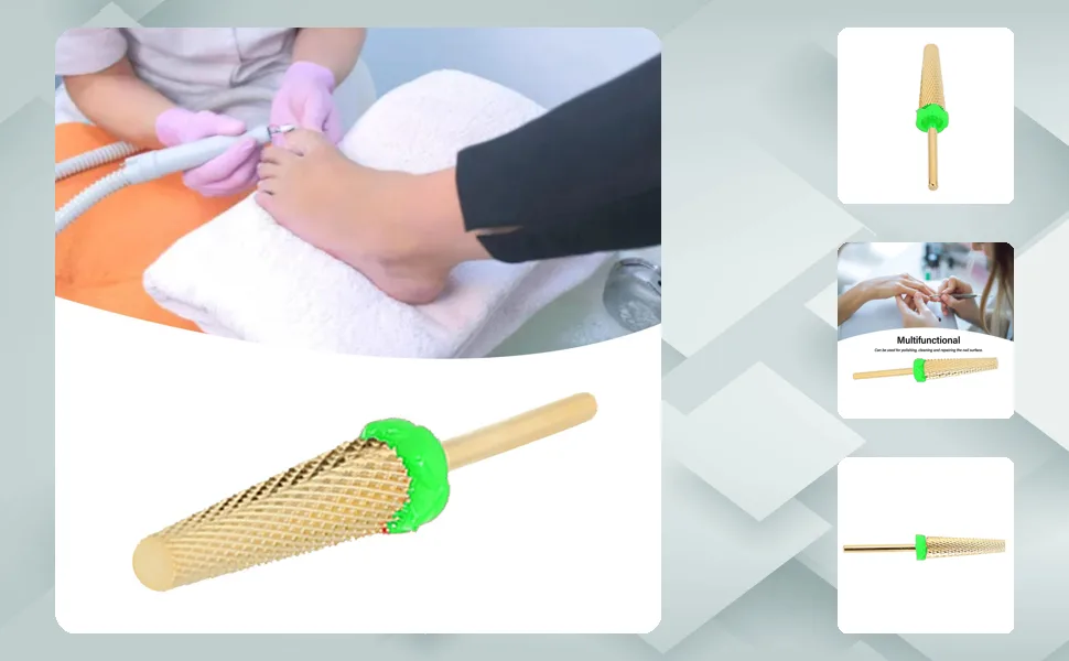 Tungsten Carbide Nail Bit for Manicure Pedicure Quick Efficient Grinding Versatile Nail Care Tool with Cuticle Cleaning Nail Callus Repair (134#-C) - 1414230065513-1