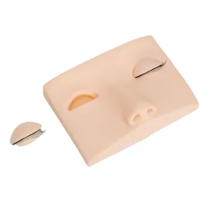 Vivid Half Face Makeup Head with 3 Pairs Removable Eyelids for Lash Extensions Practice Compact Lightweight Suitable for Display (Pink) - 1417230048011-2