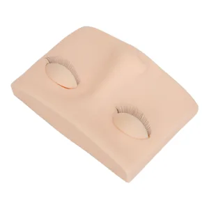 Vivid Half Face Makeup Head with 3 Pairs Removable Eyelids for Lash Extensions Practice Compact Lightweight Suitable for Display (Pink) - 1417230048011-2