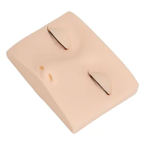 Vivid Half Face Makeup Head with 3 Pairs Removable Eyelids for Lash Extensions Practice Compact Lightweight Suitable for Display (Pink) - 1417230048011-3