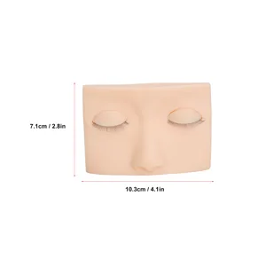 Vivid Half Face Makeup Head with 3 Pairs Removable Eyelids for Lash Extensions Practice Compact Lightweight Suitable for Display (Pink) - 1417230048011-3