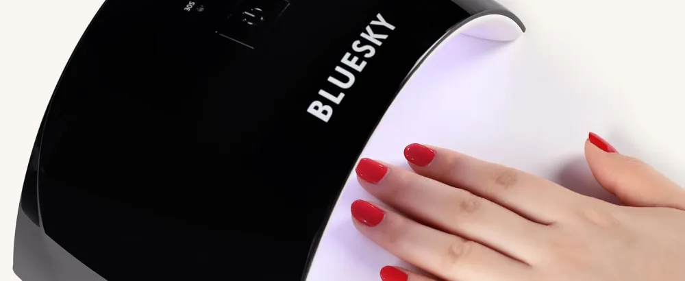 BLUESKY Gel Nail Polish Dark Grey Mini A086 Ash Long Lasting Chip Resistant 5 ml Requires Drying Under UV LED Lamp - lamp