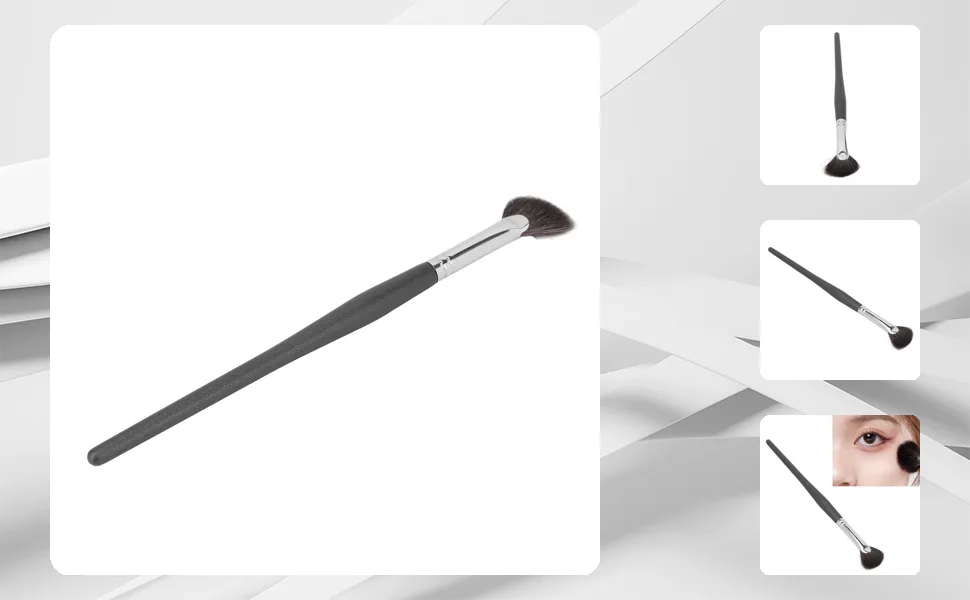 Makeup Brush Fan-Shaped Highlighter Brush Multifunctional Skin-Friendly Soft Bristles for Washrooms - 1410230084411-1