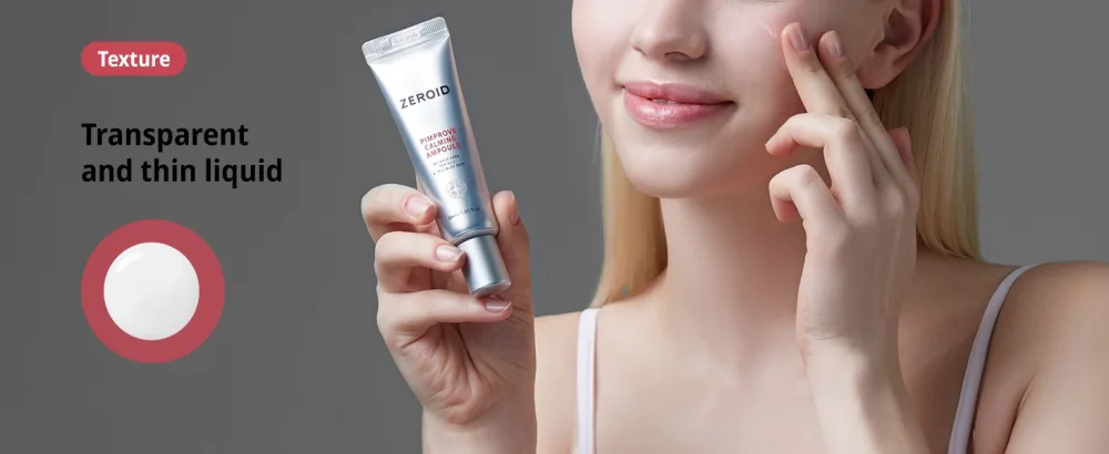 ZEROID Pimprove Calming Ampoule | Korean Dermocosmetic Balance Care for Oily & Troubled Skin (30ml) - Soothe reddened skin
