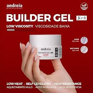 Andreia Professional Gel Builder Low Viscosity Clear - LED et UV - Clear 22g - andreia professional nail construction gel - low viscosity
