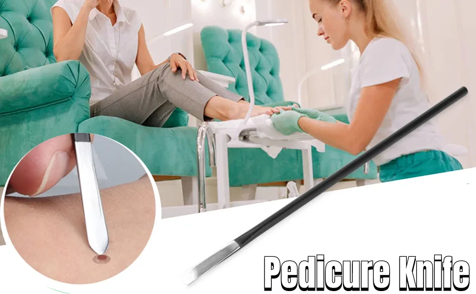 Pedicure Knife Stainless Steel Ergonomic Portable Corn Wart Removal Pedicure Knife for Men Women - Stainless Steel