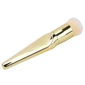 Makeup Brush Metal Comfortable Cosmetic Powder Brush No Tracing Gold for Party for - product information 23