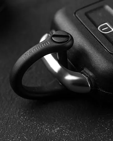 Keychain Pill Holder, Small Pocket Pill Case for Purse,Titanium Waterproof Travel Pill Box for Outdoor Camping Polished Grey-small Pill Case - titanium d ring