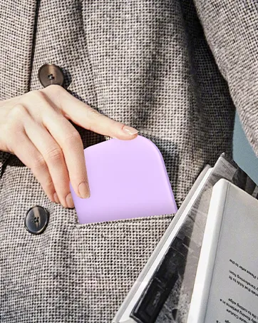 Gospire Lighted Travel Makeup Mirror With Light and Magnification 3X Magnification Rechargeable Small Mirror with Three-color Adjustable Light Led Mini Mirror for Purse Purple - product information 4