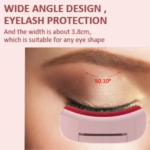 MLEN DIARY Heated Eyelash Curler Portable Electric Eyelash Curler Long-Lasting Quick Professional Eyelash Curler with Heating Silicone Pads for Makeup - Pink - eyelash curler