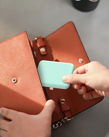 Benbilry Compact Mirror with Light USB Rechargeable Travel Makeup Mirror with 1X/3X Magnifying & 3 LED Colors Dimmable Magnetic Closing Memory Folding Pocket Mirror Gift for Women White - handheld mirror