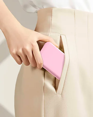 Benbilry Compact Mirror with Light USB Rechargeable Travel Makeup Mirror with 1X/3X Magnifying & 3 LED Colors Dimmable Magnetic Closing Memory Folding Pocket Mirror Gift for Women White - mirror handheld