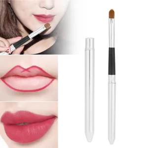 Professional Lipstick Brush Retractable with Sealing Design Soft and Smooth Nylon Brush Hair Smear Glitter Powders Evenly for Fast and Delicate Makeup - JM16493-2