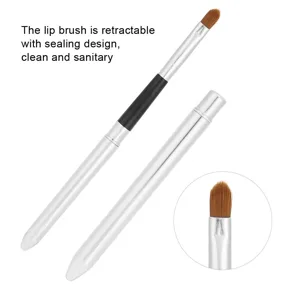 Professional Lipstick Brush Retractable with Sealing Design Soft and Smooth Nylon Brush Hair Smear Glitter Powders Evenly for Fast and Delicate Makeup - JM16493-3