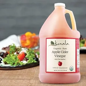 Kevala Organic Apple Cider Vinegar 35oz - Apple Cider Vinegar, Vinegar with the mother, Apple Cider, Organic Vinegar, Apple vinegar