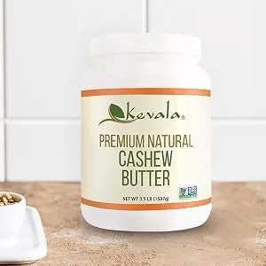 Kevala Cashew Butter 7 Lbs Pail - Cashew Butter, natural spread, Peanut Butter, Creamy Spread, nut spread, vegan spread, almond butter