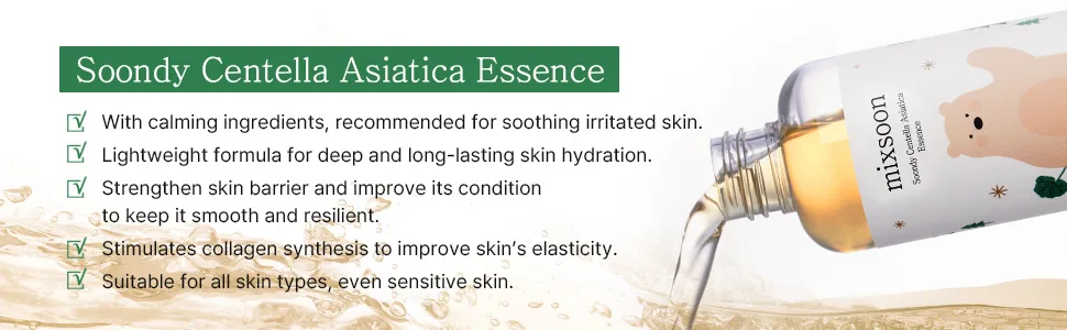 Mixsoon - Soondy Centella Asiatica Essence - 100 ml - Soondy Centella Asiatica Essence 100ml