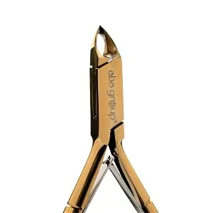 Aba Group Golden Cuticle Nippers with Two Springs 3 mm (1121) Stainless Steel Cuticle Cutter with Sharp and Smooth Cut Fine for Removing Excess - Nail scissors, nail clippers, ingrown toenails, nail pliers, nail pliers for toenails professional