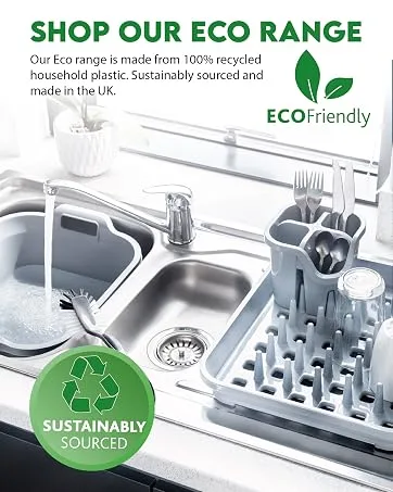 Addis Premium Soft Grip Washing Up Dish Brush With Scraper in White and Grey White and Grey Single - Addis eco