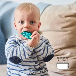 Matchstick Monkey Antimicrobial Silicone Teether Easy To Grip BPA Free 3 Months Old+ 10 cm Green Mini Monkey Green Monkey 3 Months Old+ 1 Mini Monkey Teether - MMTG4