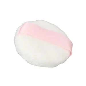 Makeup Powder Puff Small Portable Face Powder Puff 2.4 Inch Diameter Ribbon Band Raised Pile for Salon - 1410230065211-3