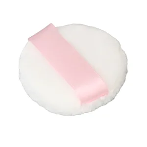 Makeup Powder Puff Small Portable Face Powder Puff 2.4 Inch Diameter Ribbon Band Raised Pile for Salon - product information 19