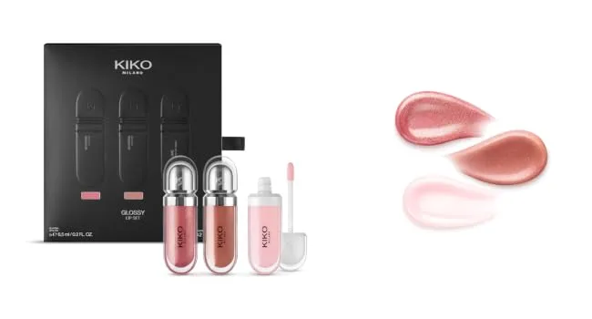 KIKO Milano Hydra Colour Lip Set 01 Kit Containing 3 Coloured Lip Balms With Hydrating Properties - Glossy Lip Set