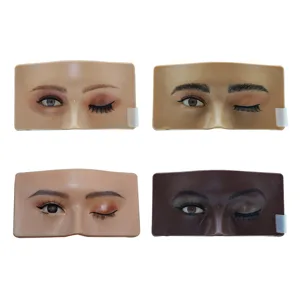 4 Sets Eye Makeup Practice Board Reusable Easy Coloring Simulation Skin Texture Eye Closing 3D Eye Makeup Practice Board - 1416230058111-3
