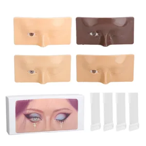 4 Sets Eye Makeup Practice Board Reusable Easy Coloring Simulation Skin Texture Eye Closing 3D Eye Makeup Practice Board - product information 19