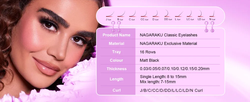 NAGARAKU Bottom False Eyelashes Extensions Lower Eyelash Individual Classic 1:1 Soft Natural Single Eyelashes Matte Black 12 Rows (0.10 mm J Curl 5-8 mm Mix Tray) 0.10mm J Curl 5-8mm - eyelash extension supplies lash supplies for eyelash extensions lash extensions supplies