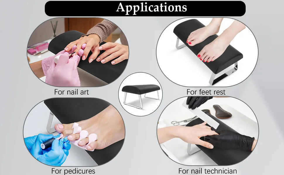 Nail Arm Rest Cushion Professional Nail Hand Rest Anti-slip Nail Pillow Arm Rest Manicure Hand Rest for Nail Tech Salon Use - B0BZP67C2D