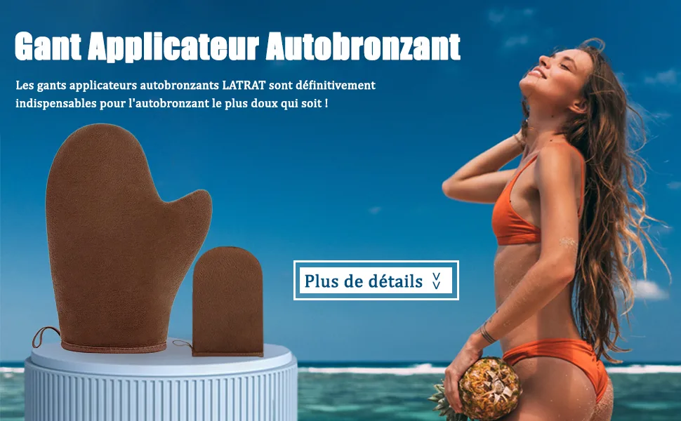 LATRAT Self-Tanning Applicator Glove for Face and Body Double-Sided Reusable Self-Tanning Gloves - Self-Tanning Applicator Glove