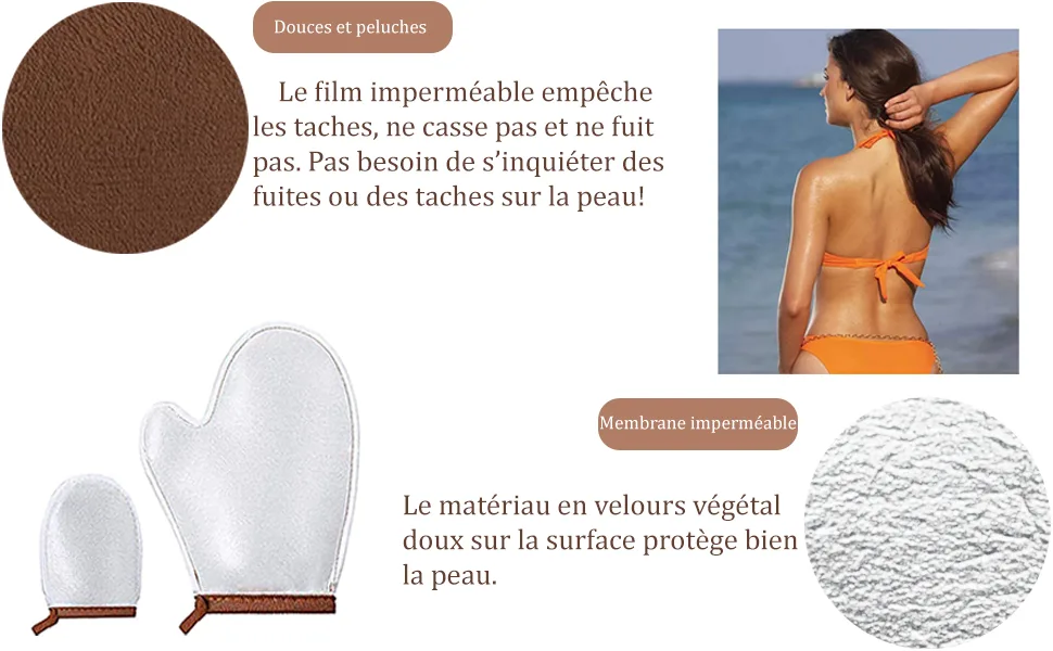 LATRAT Self-Tanning Applicator Glove for Face and Body Double-Sided Reusable Self-Tanning Gloves - Self-Tanning Applicator Glove