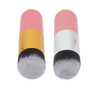 Liquid Brush Round Head 2 Pieces Makeup Brush Dense Hair Skin-Friendly for Travel Use - 1410230078811-2