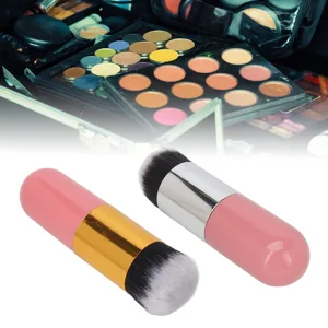 Liquid Brush Round Head 2 Pieces Makeup Brush Dense Hair Skin-Friendly for Travel Use - 1410230078811-3