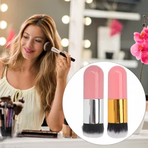 Liquid Brush Round Head 2 Pieces Makeup Brush Dense Hair Skin-Friendly for Travel Use - product information 20