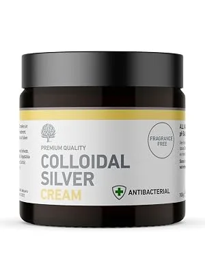 New & Improved Formula - Nature's Greatest Secret All Natural Antibacterial Cream with 81% Premium Quality Colloidal Silver 100g - CREAM
