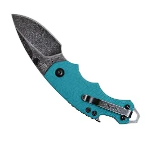 Kershaw Shuffle Folding Pocket Knife, Compact Utility and Multi-Function Every Day Carry, Multiple Styles 8700TEALBW - locking system, knife locking, locking knives, kershaw locking, secure locking