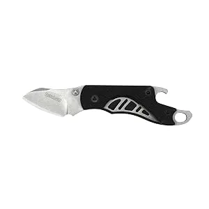 Kershaw Cinder Multi-Function Folding Pocketknife (1025) 1.4 Inch 3Cr13 Stonewashed Blade Manual Opening Liner Lock Bottle Opener Keychain Carry Black Glass-Filled Nylon Handle 0.9 oz - knife blades, blade coating, blade finish, kershaw blades, kershaw blade features, knife coating