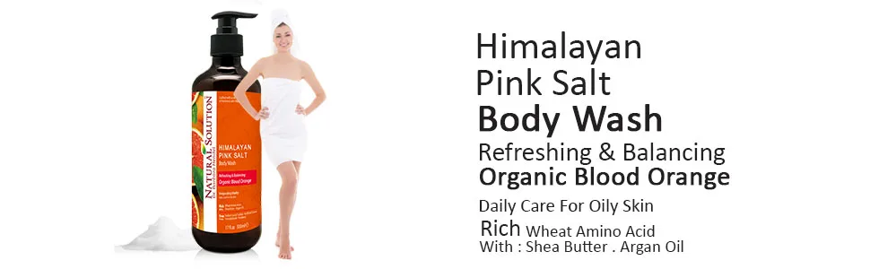 Natural Solution Purifying Blood Orange Body Wash with Himalayan Pink Salt By Dr Barbara Hendel- 17oz - Body wash